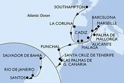 Cruise itinerary