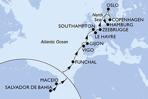 Маршрут круиза