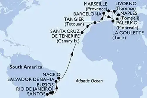 Маршрут круиза