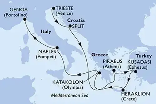 Cruise itinerary