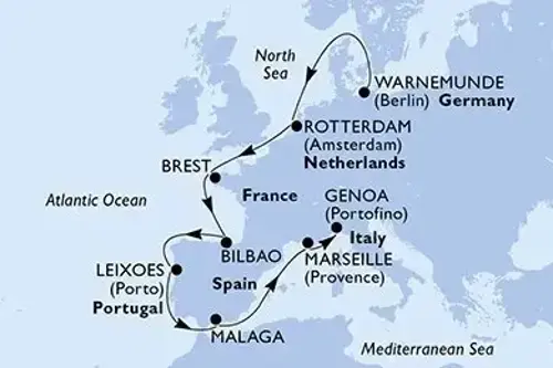 Cruise itinerary