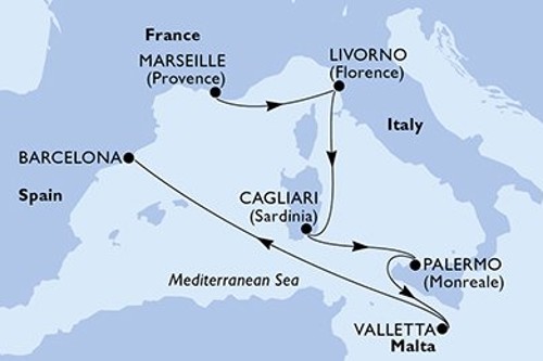 Маршрут круиза