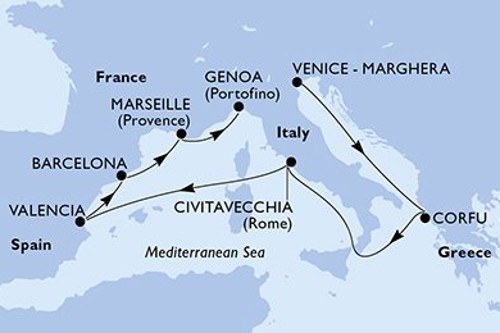 Маршрут круиза