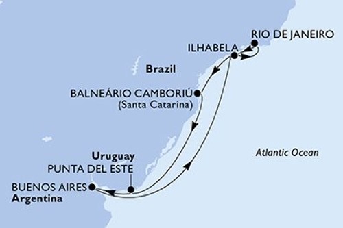 Маршрут круиза