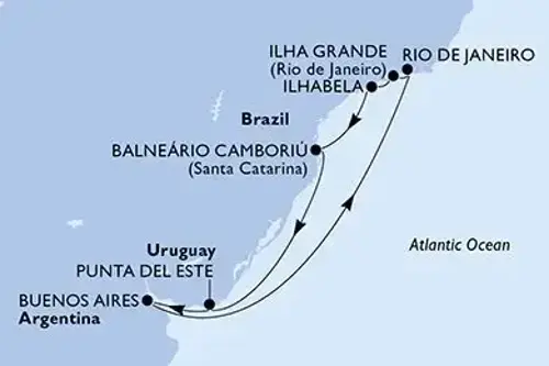 Cruise itinerary
