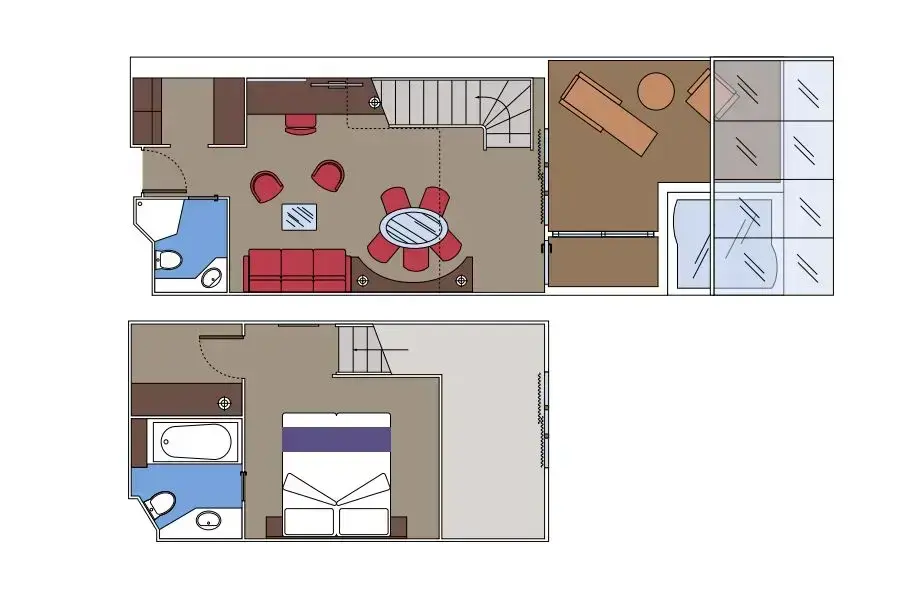 YJD Yacht Club Duplex Suite with Whirlpool_plan.webp