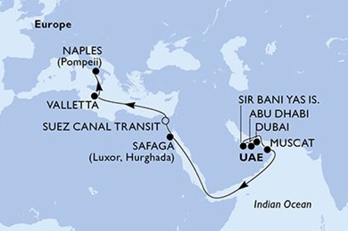 Маршрут круиза