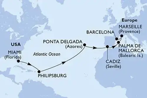 Маршрут круиза