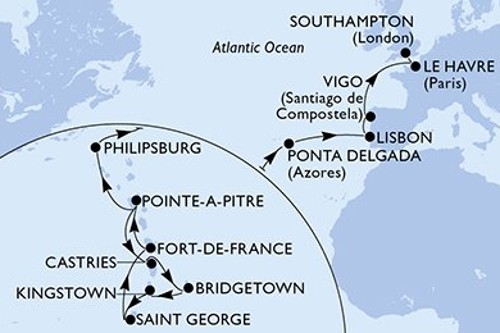 Маршрут круиза