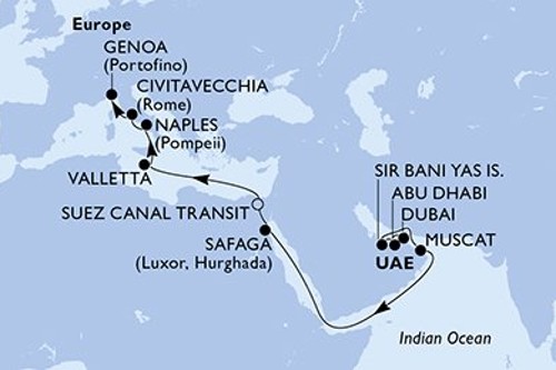 Cruise itinerary