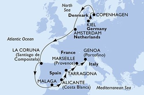 Маршрут круиза