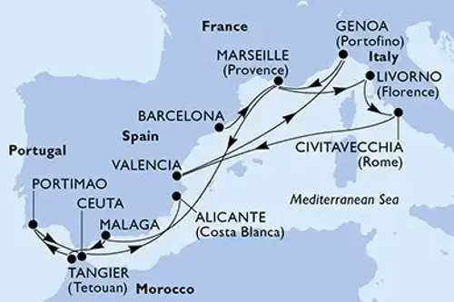 Cruise itinerary