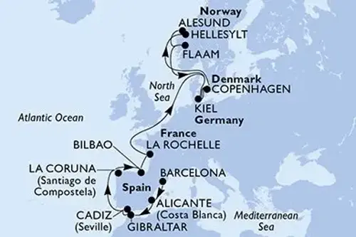 Cruise itinerary