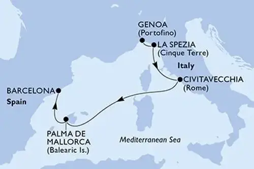 Cruise itinerary