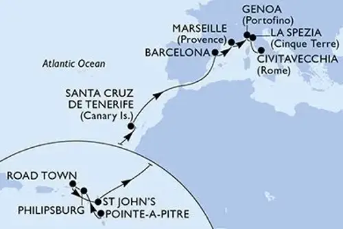 Cruise itinerary