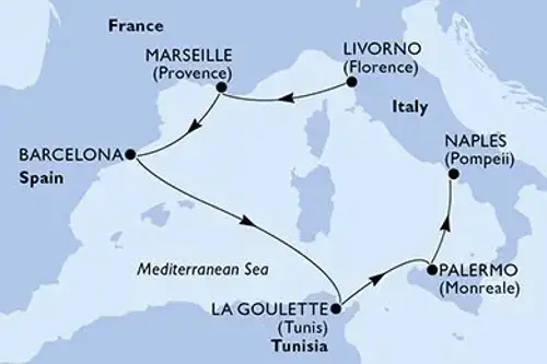 Cruise itinerary