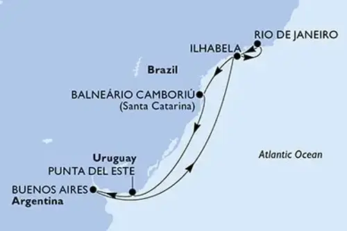 Cruise itinerary