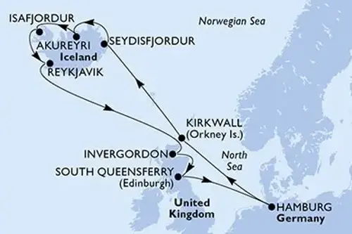 Cruise itinerary