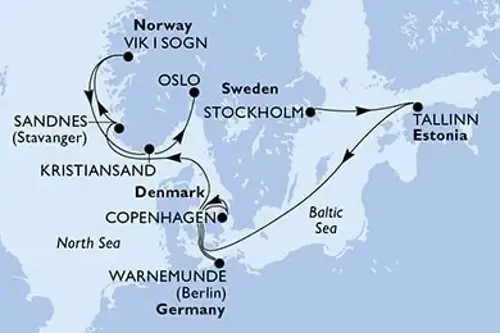 Cruise itinerary