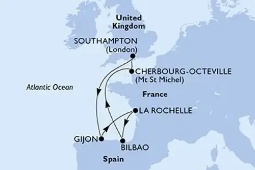 Cruise itinerary