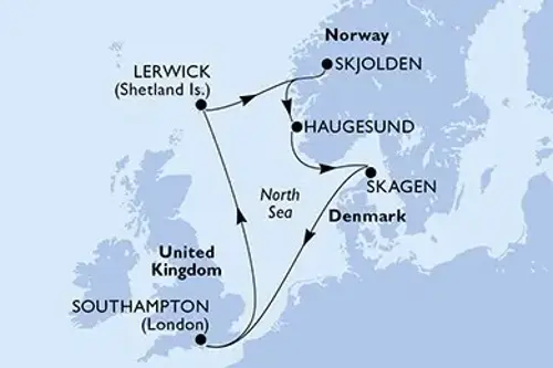 Cruise itinerary