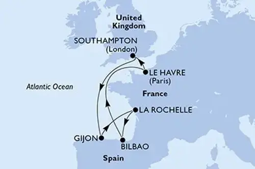 Cruise itinerary