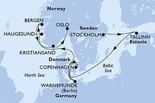 Cruise itinerary