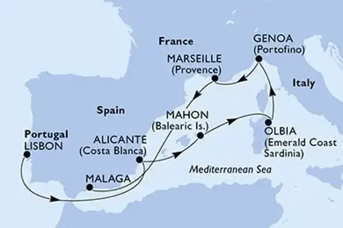 Cruise itinerary