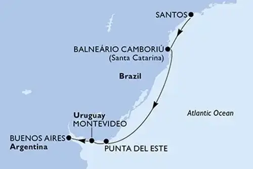 Cruise itinerary