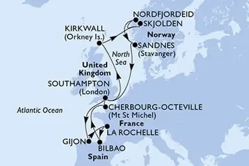 Cruise itinerary