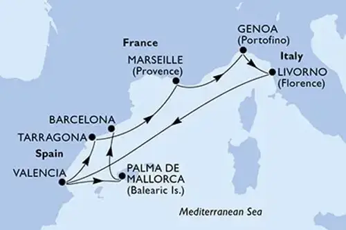 Cruise itinerary