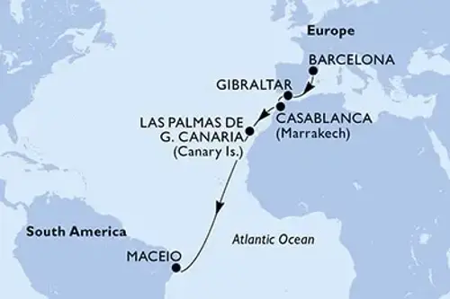 Cruise itinerary