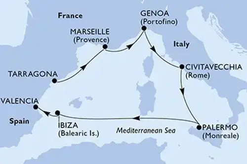 Cruise itinerary