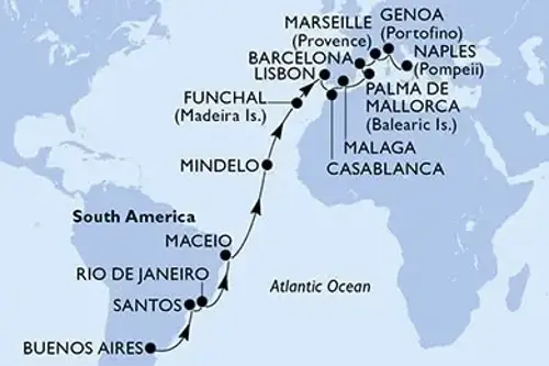 Cruise itinerary
