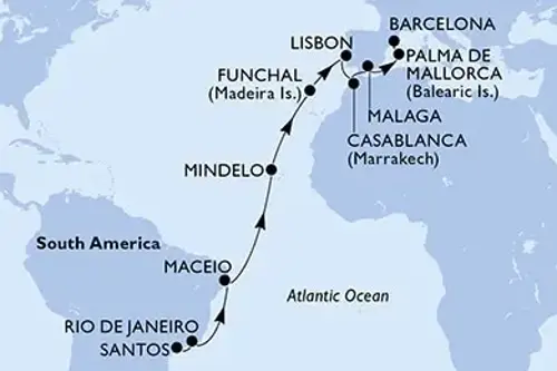 Cruise itinerary