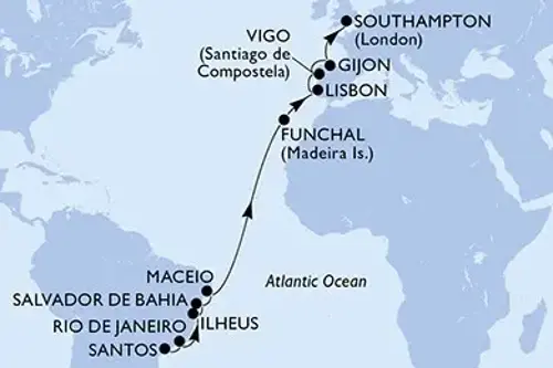 Cruise itinerary