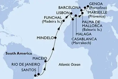 Cruise itinerary