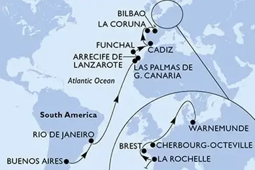 Cruise itinerary