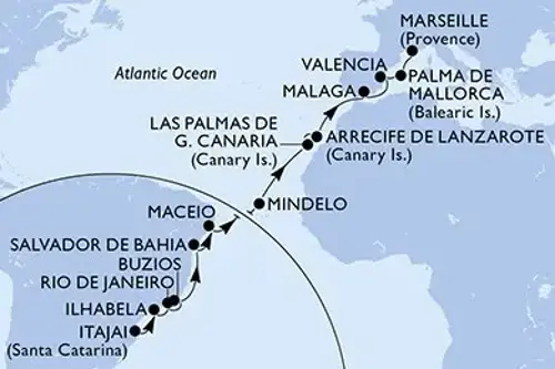 Cruise itinerary