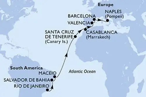 Cruise itinerary