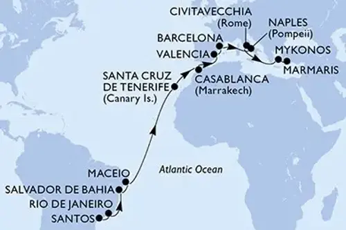 Cruise itinerary