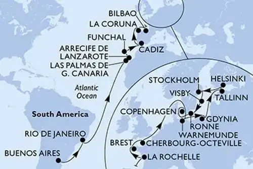 Cruise itinerary