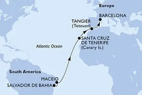 Cruise itinerary