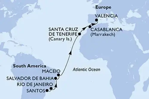Cruise itinerary