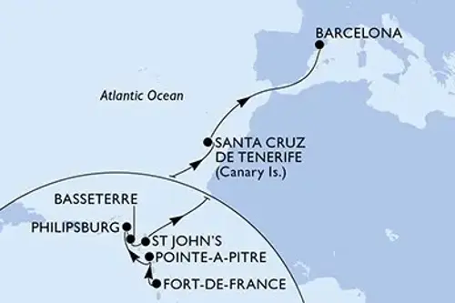 Cruise itinerary