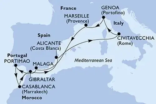 Cruise itinerary