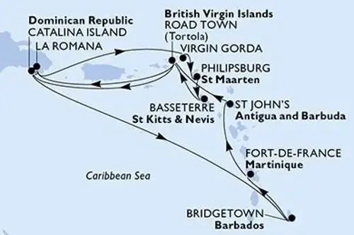 Cruise itinerary