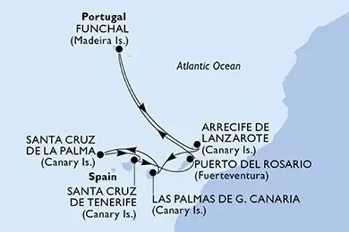 Cruise itinerary