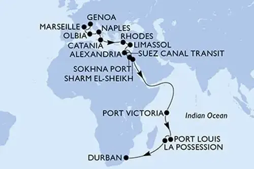 Cruise itinerary