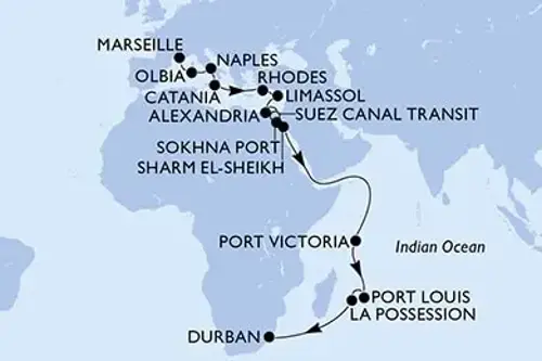 Cruise itinerary